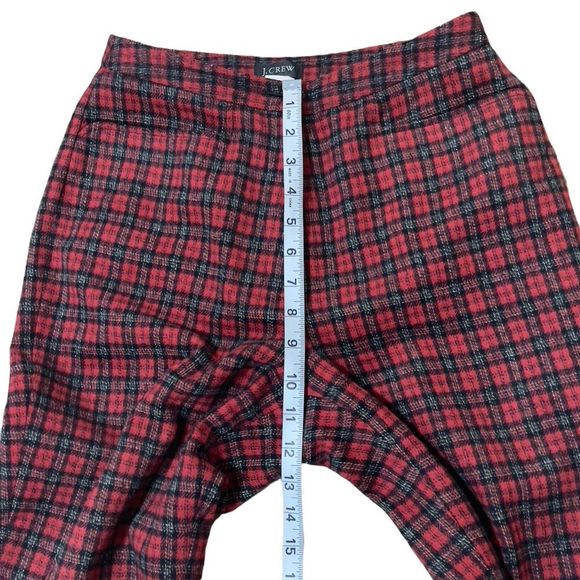 J. Crew Red Plaid Wool Blend Pants Sz 4 - Picture 8 of 15